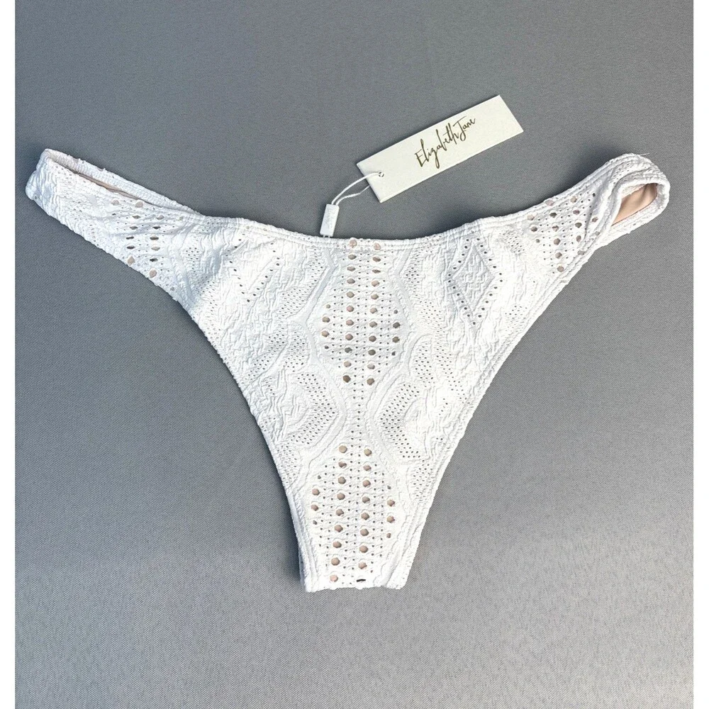 New S Bikini Mia Ruffle Sleeve Crop Top Skimpy or Full Bottom Lined Padded $188 - Picture 6 of 12